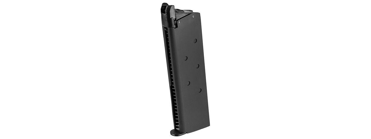 Double Bell 24 Round Single Stack Green Gas Magazine for MEU/M1911 Airsoft Pistols (Color: Black) - Click Image to Close