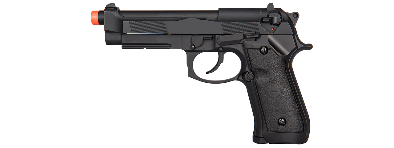 DOUBLE BELL M92 GAS BLOWBACK AIRSOFT PISTOL (BLACK) - Click Image to Close