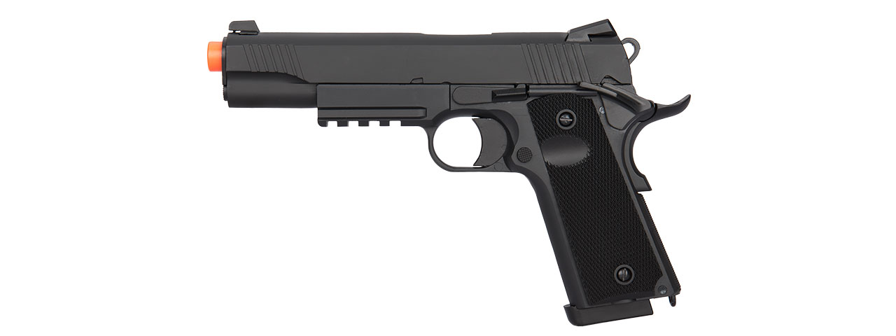 Double Bell Gas Blowback CQB 1911 Tactical Airsoft Pistol (Black) - Click Image to Close