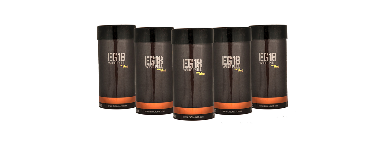 Enola Gaye Airsoft Orange Smoke Grenade Massive Output (Pack of 5) - Click Image to Close