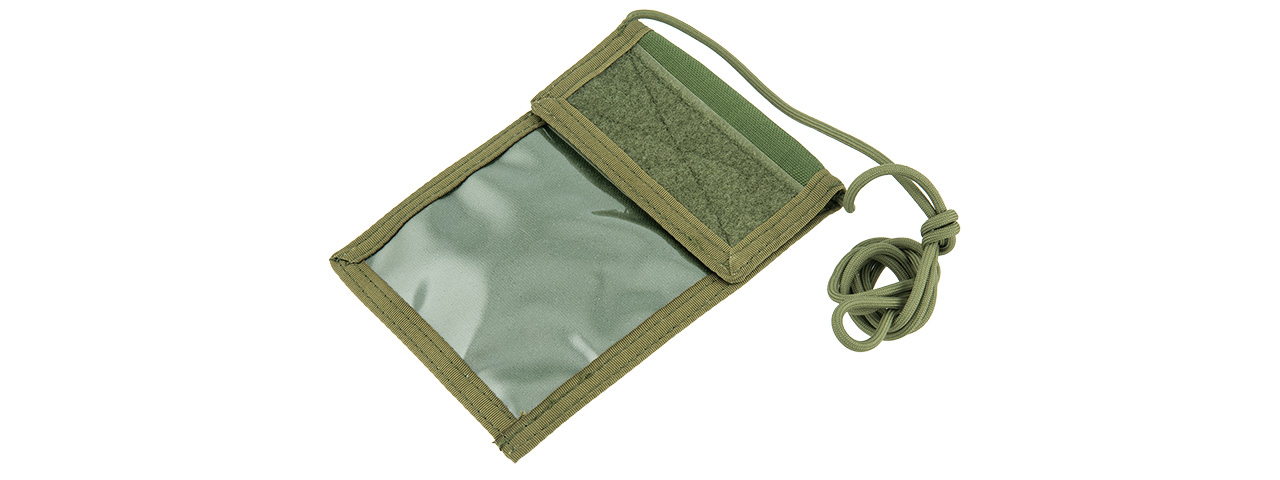 FY-BGA03OD NECK IDENTIFICATION STORAGE WALLET (OD GREEN) - Click Image to Close