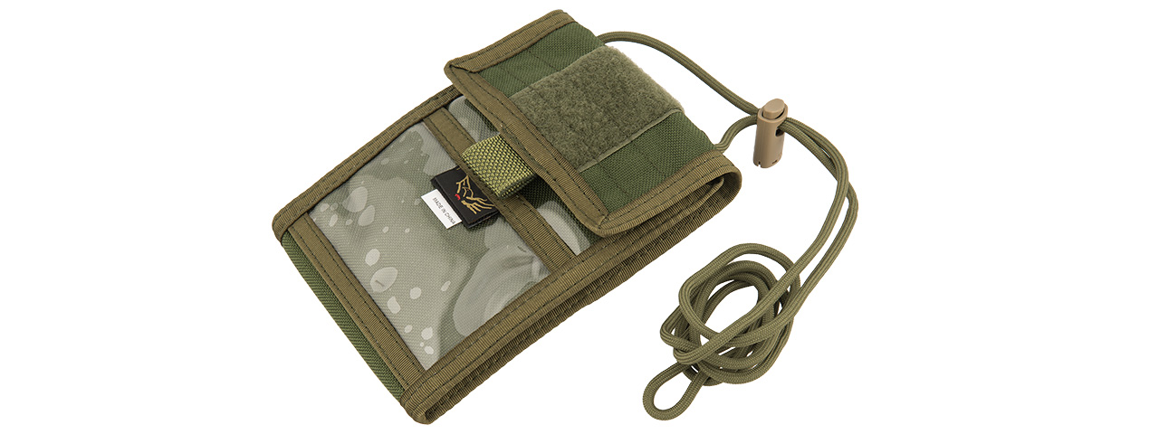 FY-BGA15OD VERSATILE IDENTIFICATION STORAGE WALLET (OD GREEN) - Click Image to Close