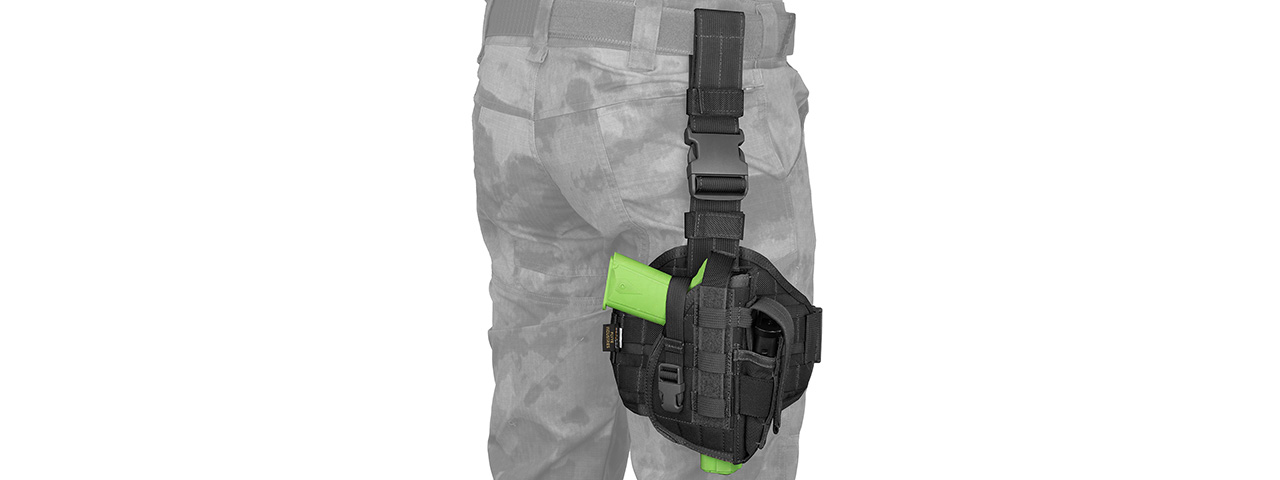 FY-HRB04BK TACTICAL DROP LEG MOLLE PISTOL HOLSTER (BLACK) - Click Image to Close