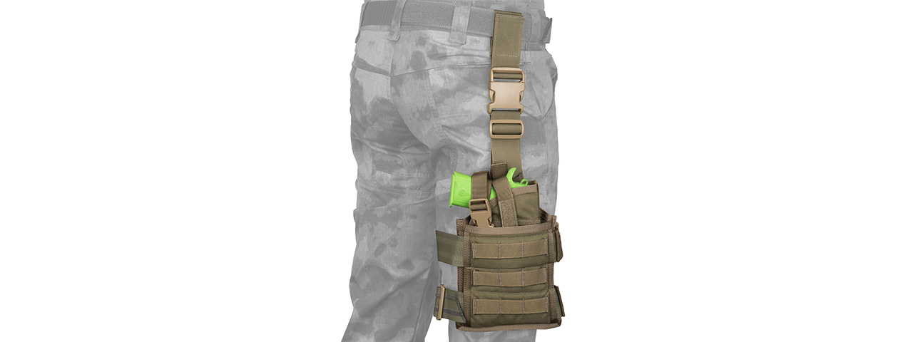 FY-HRB08RG SPEC-OPS MOLLE DROP LEG PISTOL HOLSTER (RANGER GREEN) - Click Image to Close