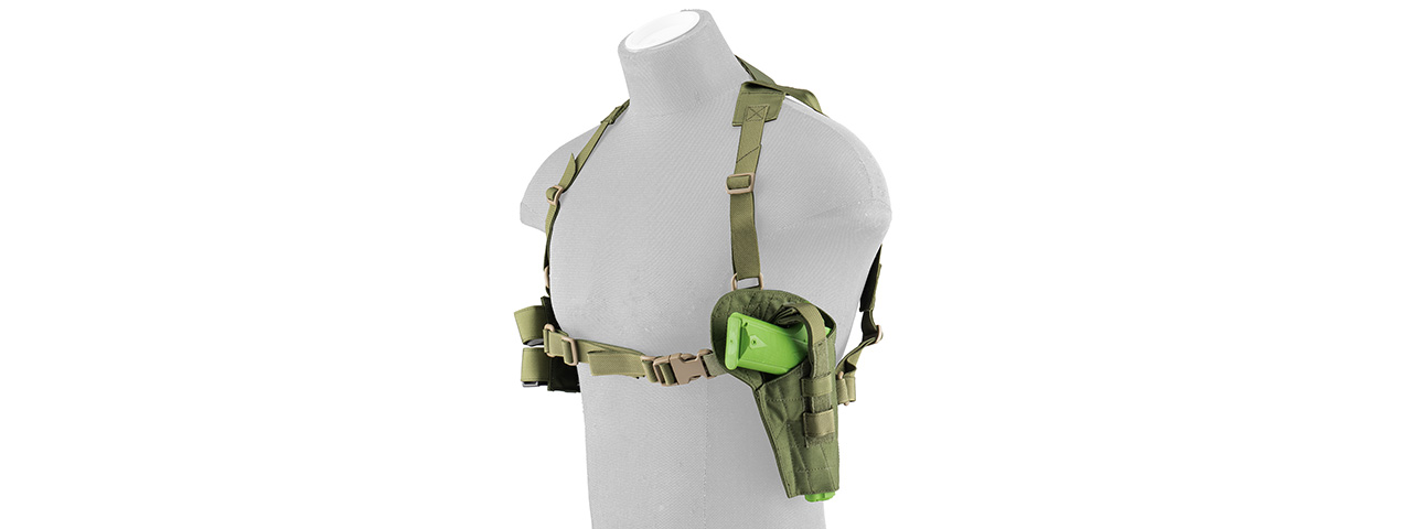 FY-HRC02OD SHOULDER HOLSTER AND MAGAZINE POUCH (OD GREEN) - Click Image to Close