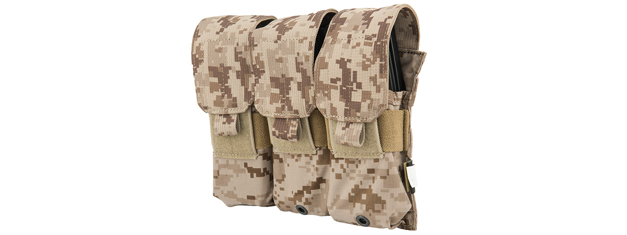 FY-PHM03R1 1000D NYLON TRIPLE M4/M16 MAGAZINE POUCH (DESERT DIGITAL) - Click Image to Close