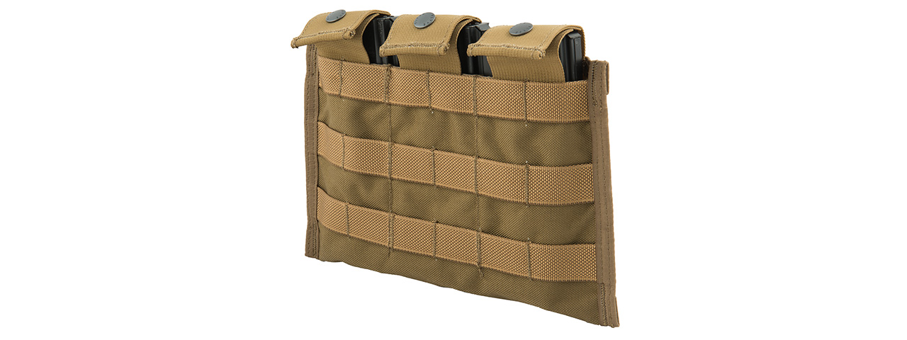 FY-PHM19CB SNAP BUTTON TRIPLE M4/M16 MAGAZINE POUCH (COYOTE BROWN) - Click Image to Close