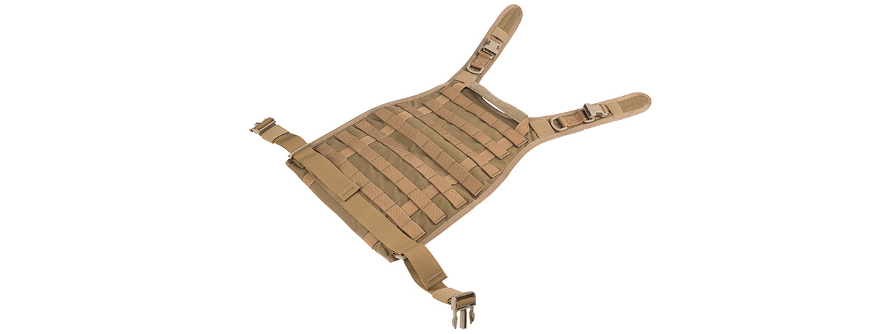 FLYYE INDUSTRIES 1000D CORDURA MOLLE RRV VEST REAR PLATE PANEL (COYOTE BROWN) - Click Image to Close