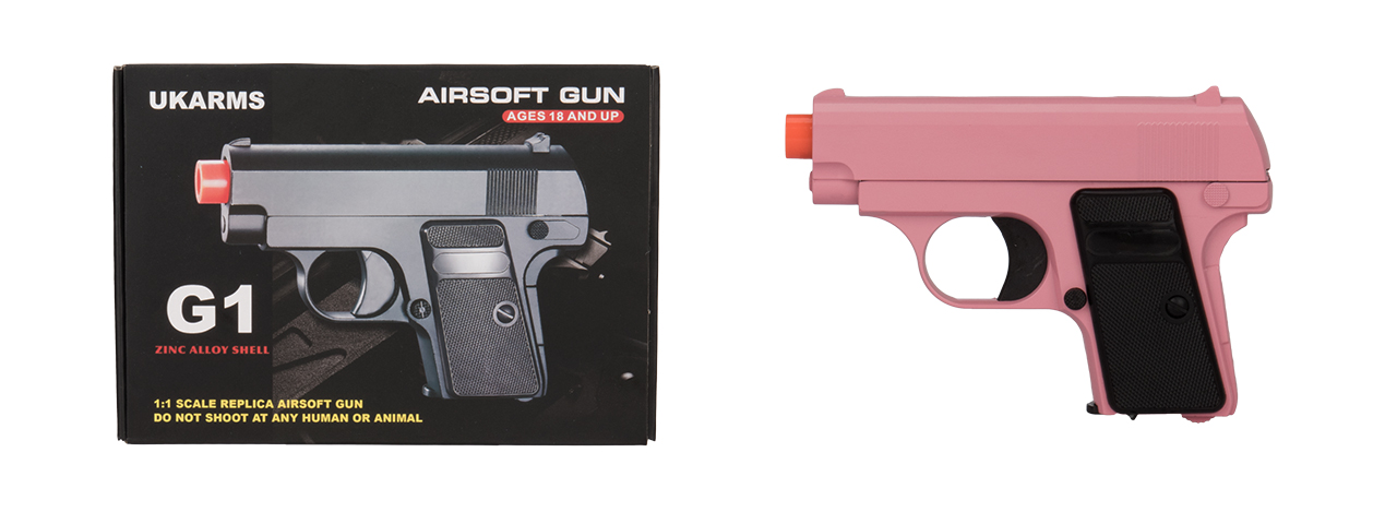 G1P Compact Spring Vest Pocket Airsoft Pistol (Pink) - Click Image to Close