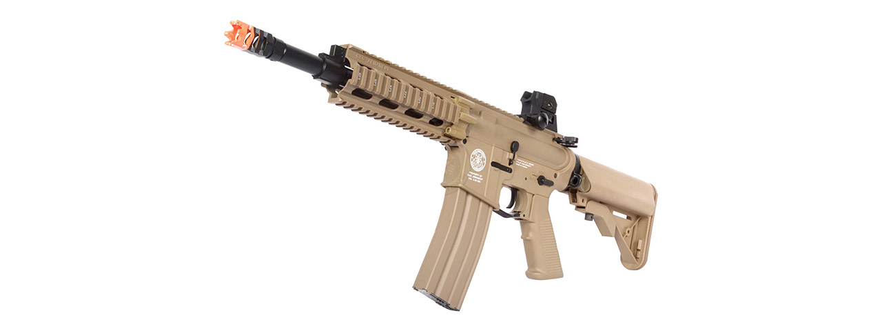 G&G COMBAT MACHINE GR16 CQW RUSH EBB AEG AIRSOFT RIFLE - DESERT TAN - Click Image to Close