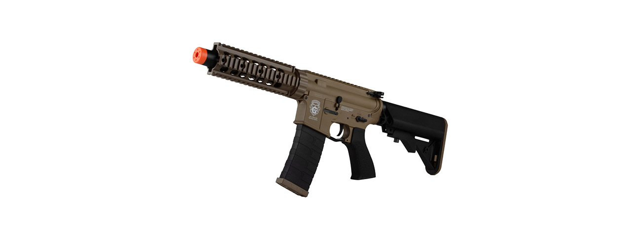 G&G GR4 ELECTRIC BLOWBACK M4 CQB-S MINI AIRSOFT AEG - TAN / BLACK - Click Image to Close