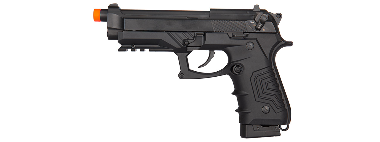 HCA-173BBB HG-173 M92 CO2 BLOWBACK SEMI/FULL AUTO AIRSOFT PISTOL (BLACK) - Click Image to Close