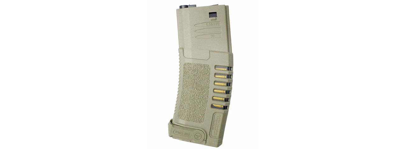 Elite Force Ares Amoeba Pack of 5 300 Round Hi-Cap Airsoft AEG Magazines (Color: Dark Earth) - Click Image to Close