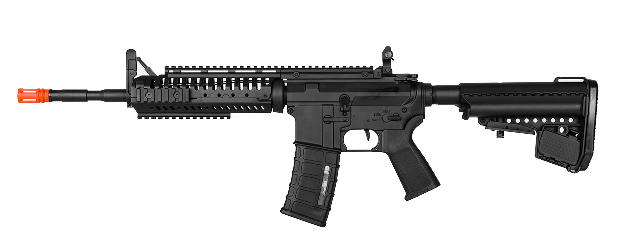 Atlas Custom Works Airsoft M4 Full Metal AEG w/ Customizable RIS - BLACK - Click Image to Close