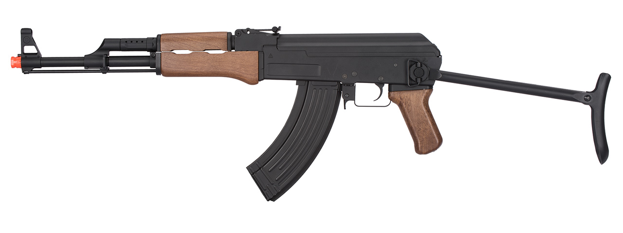 JG0507T FULL METAL AK-47 FAUX WOOD METAL GEARBOX AEG RIFLE (BLACK) - Click Image to Close
