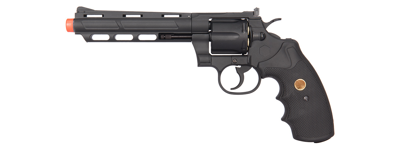 KA-PG-01-C1-L PYTHON 6" .357 MAGNUM CO2 REVOLVER (BLACK) - Click Image to Close