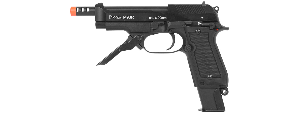 KWA AIRSOFT FULL METAL M93R II GAS BLOWBACK PISTOL W/ 3-ROUND BURST - Click Image to Close