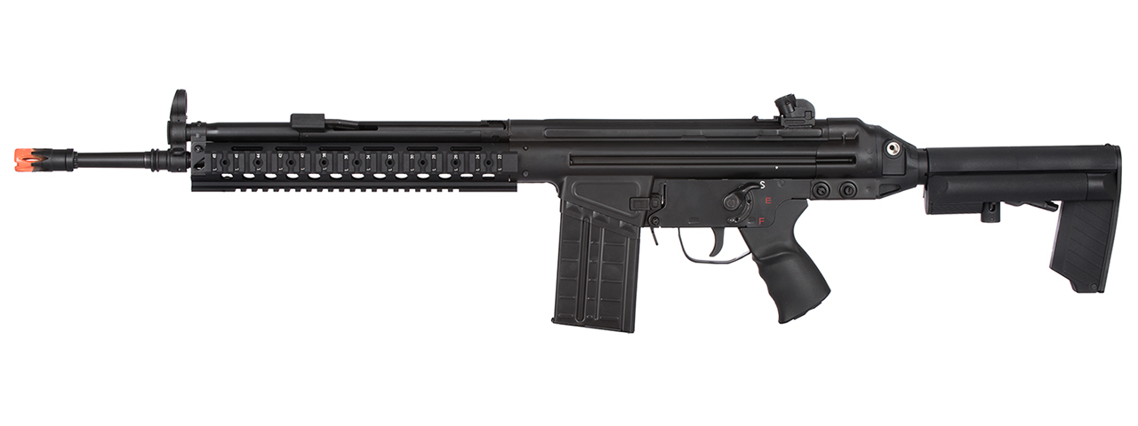 LCT LC-3AR-AEG LC-3 AR AIRSOFT AEG W/ RIS HANDRAIL AND AR STOCK (COLOR: BLACK) - Click Image to Close