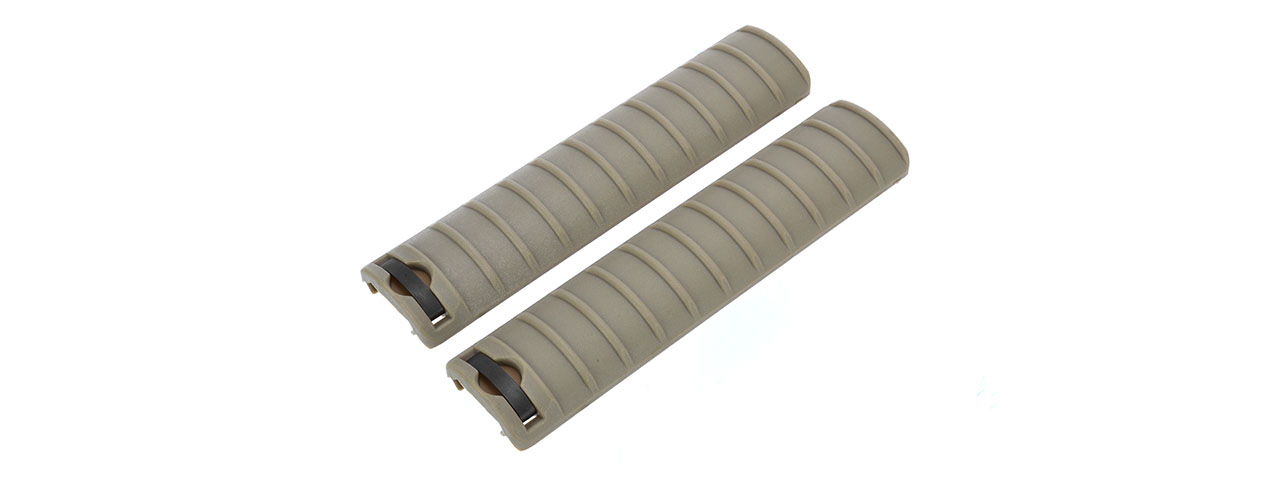 LCT AIRSOFT 15-SLOT HANDGUARD RIS RAIL COVER PANELS SET OF 2 - TAN - Click Image to Close