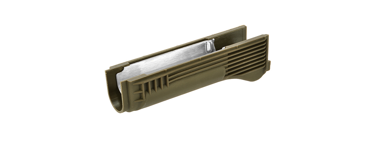 LCT AIRSOFT AK SERIES AEG PLASTIC LOWER HANDGUARD - OLIVE - Click Image to Close