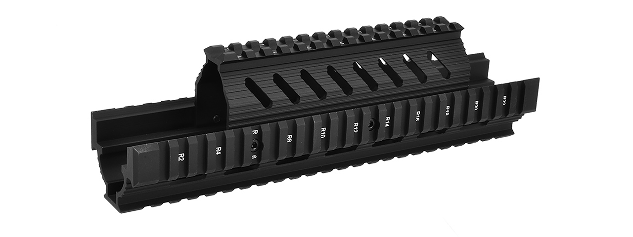 LCT AIRSOFT AK AEG QUAD RAIL PICATINNY RIS HANDGUARD - BLACK - Click Image to Close