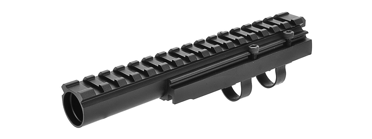 LCT AIRSOFT AK SERIES AEG 20MM FORWARD OPTICAL RAIL SYSTEM - BLACK - Click Image to Close