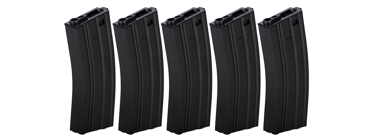 LT-01B-MAG-G2X5 HIGH CAPACITY 300RD METAL AEG GEN 2 MAGAZINE, SET OF 5 (BK) - Click Image to Close