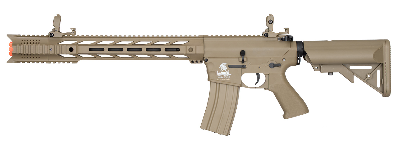 Lancer Tactical Low FPS Gen 2 M4 SPR Interceptor Airsoft AEG Rifle (Color: Tan) - Click Image to Close