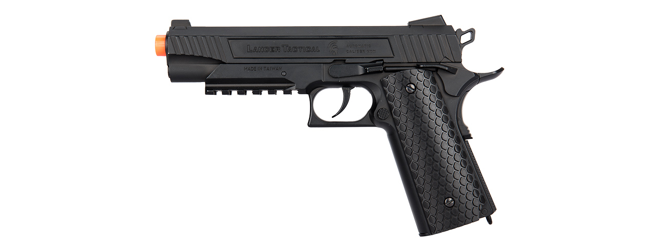 Lancer Tactical Cobra LTX-50 1911 CO2 Half-Blowback Airsoft Pistol (Color: Black) - Click Image to Close