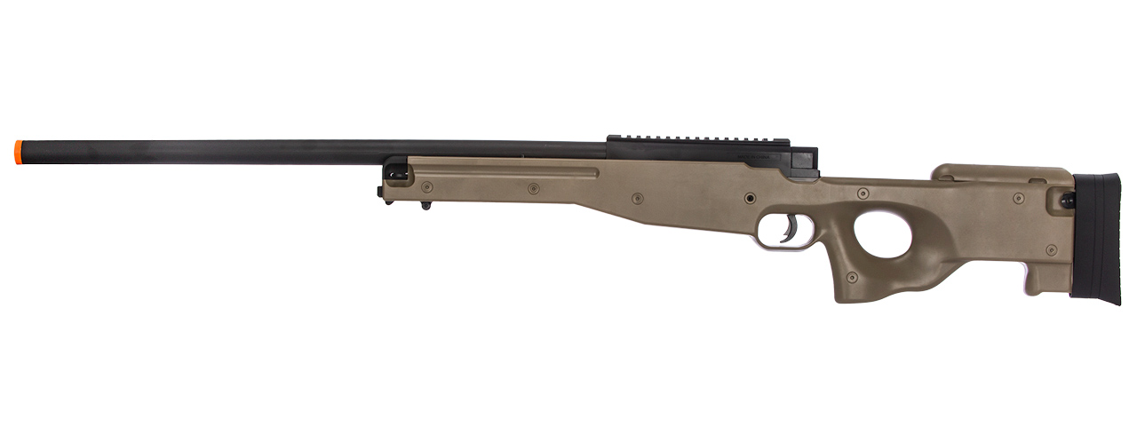 UK Arms M96T L96 Bolt Action Spring Airsoft Sniper Rifle (Color: Tan) - Click Image to Close