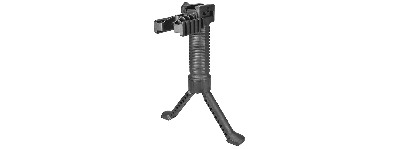 SG-01C-B TACTICAL BIPOD GRIP WITH DUAL RAIL GRIP POD SYSTEM (BLACK) - Click Image to Close