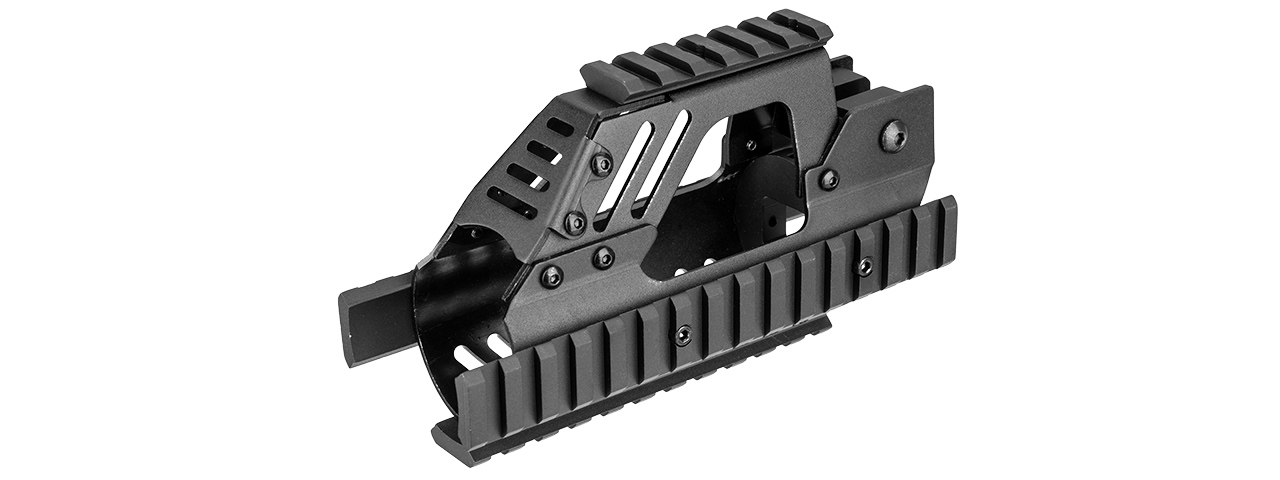 SG-16-2 P90 ALUMINUM PICATINNY QUAD RAIL (BLACK) - Click Image to Close