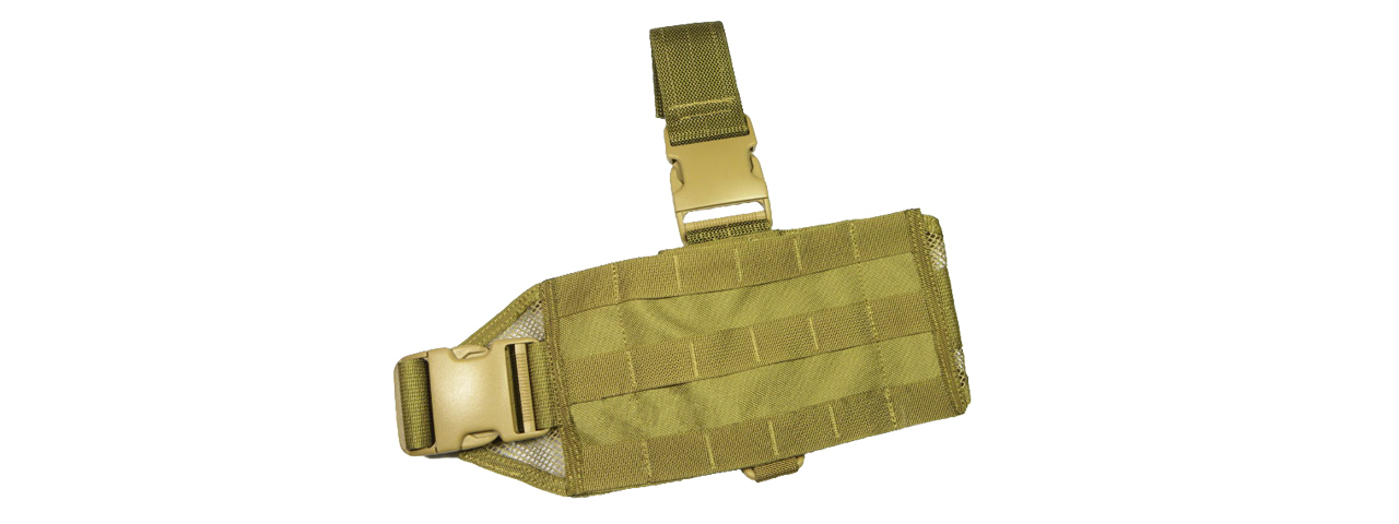 AMA TACTICAL MINI MODULAR DROP LEG MOLLE PANEL - KHAKI - Click Image to Close