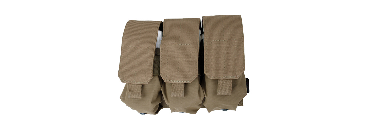 AMA AIRSOFT TACTICAL TRIPLE MAGAZINE POUCH - COYOTE BROWN - Click Image to Close