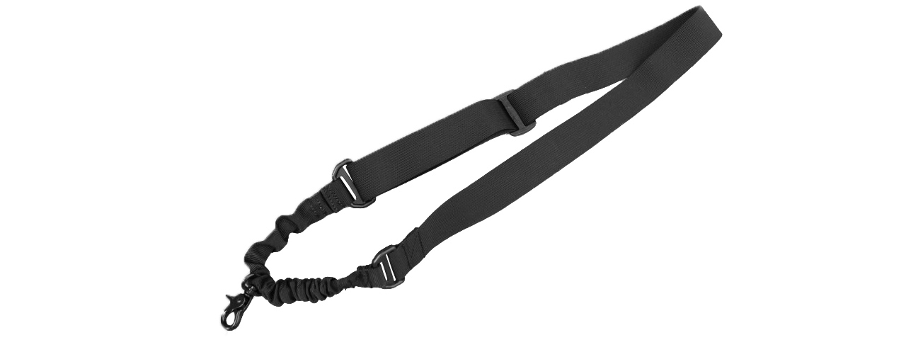 T1419-B AIRSOFT TACTICAL ONE POINT NYLON BUNGEE SLING (BLACK) - Click Image to Close