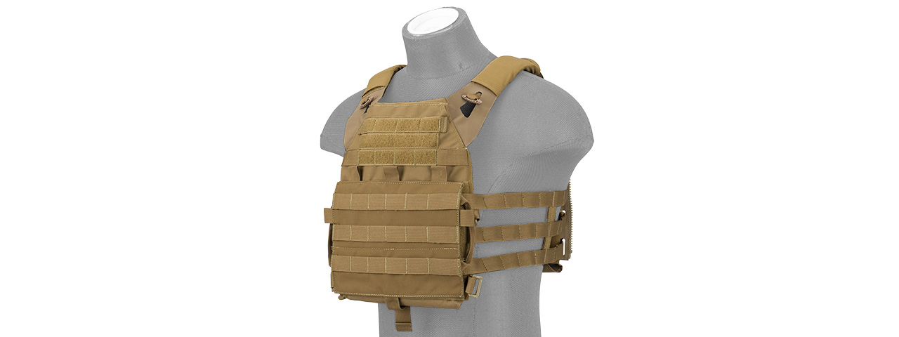 T2423CB VERSATILE LIGHT SCOUT AIRSOFT TACTICAL VEST (COYOTE BROWN) - Click Image to Close