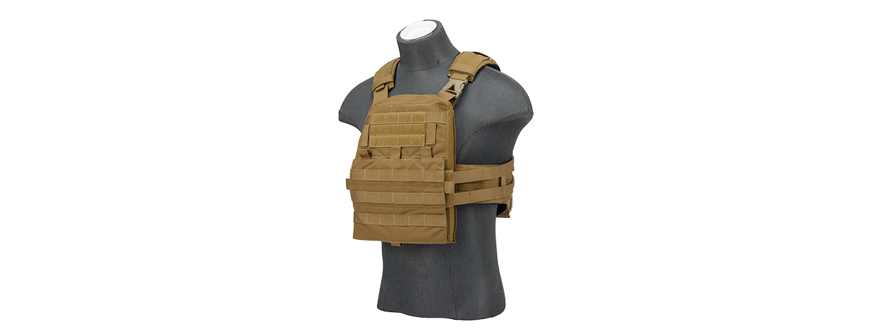 T2437CB QD TACTICAL AIRSOFT TACTICAL VEST (COYOTE BROWN) - Click Image to Close