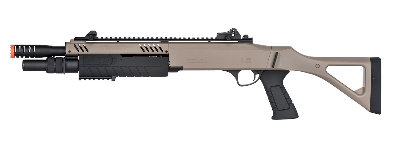 FABARM STF/12 Short Barrel Shotgun w/ Fixed Stock (DARK EARTH + BLACK) - Click Image to Close