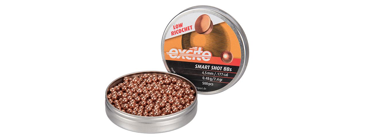 VTR-910144000H5 EXCITE 500RD .177 CAL. COPPER PLATED SMART BBs - Click Image to Close