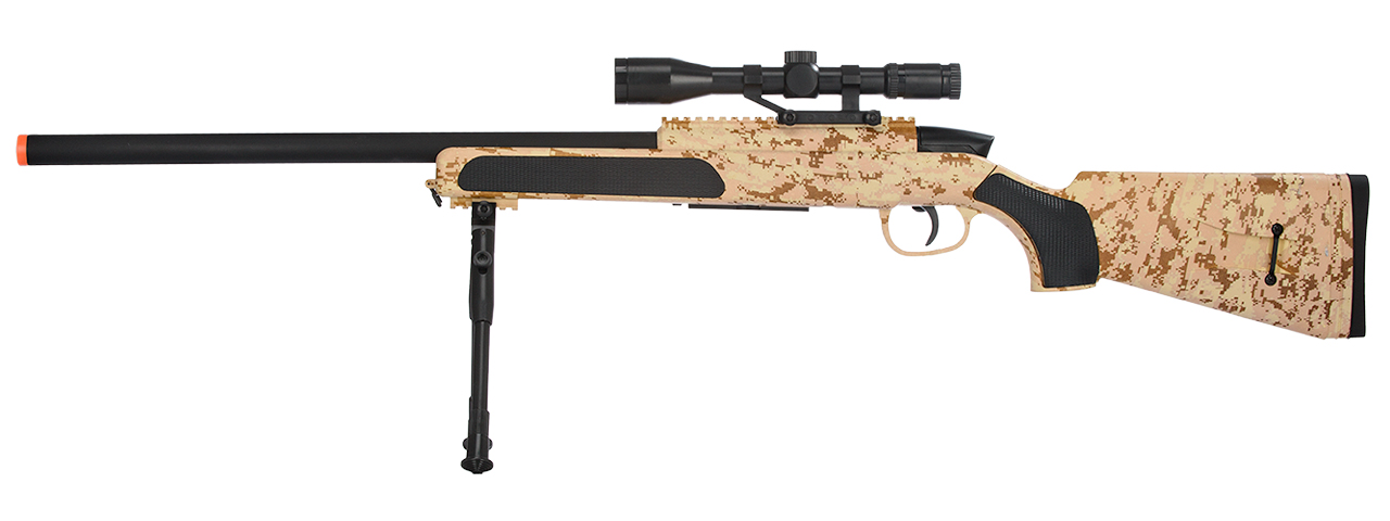 ZM51C MK51 SPRING BOLT ACTION AIRSOFT RIFLE W/ SCOPE (DESERT DIGITAL) - Click Image to Close