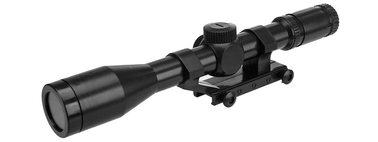 ZM52 AIRSOFT PLASTIC MK96 SCOPE W/ RAIL MOUNT (BLACK) - Click Image to Close