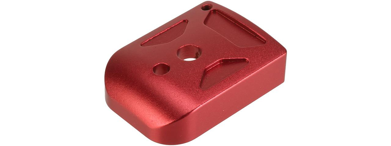 5KU-GB260-R ALUMINUM HI-CAPA MAG BASE COVER - TYPE 1 (RED) - Click Image to Close
