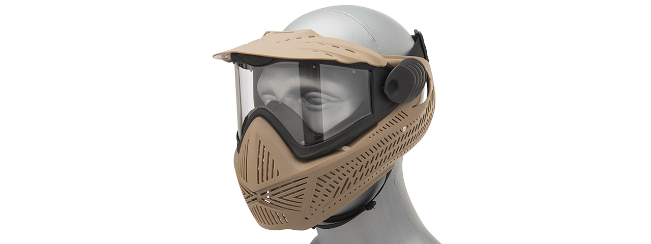 G-Force F2 Single Layer Full Face Mask - TAN - Click Image to Close