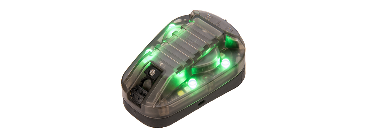 G-Force Identification Friend or Foe IFF Helmet Marker Light (BLACK / GREEN) - Click Image to Close