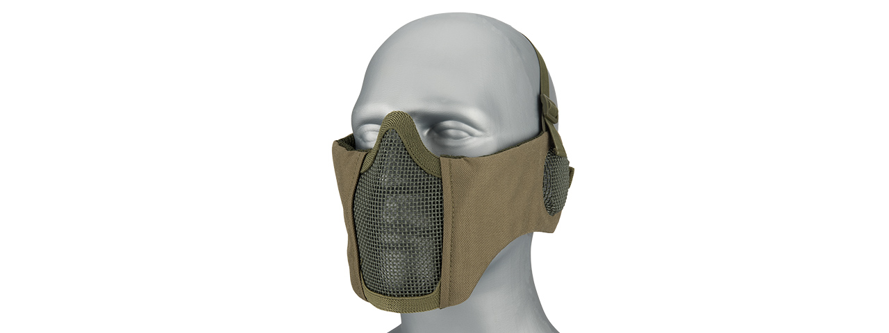 G-Force Tactical Elite Face and Ear Protective Mask (Color: OD Green) - Click Image to Close