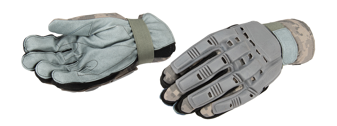 PAINTBALL FULL FINGER GLOVES - X SMALL - ACU - Click Image to Close