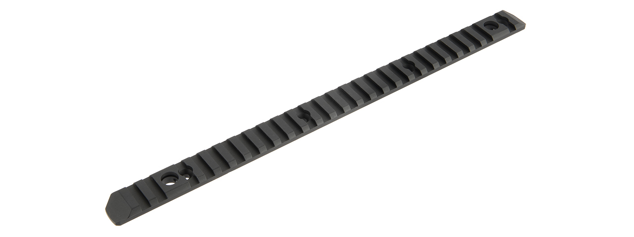 ATLAS CUSTOM WORKS 26-SLOT FULL METAL KEYMOD PICATINNY RAIL SEGMENT (BLACK) - Click Image to Close