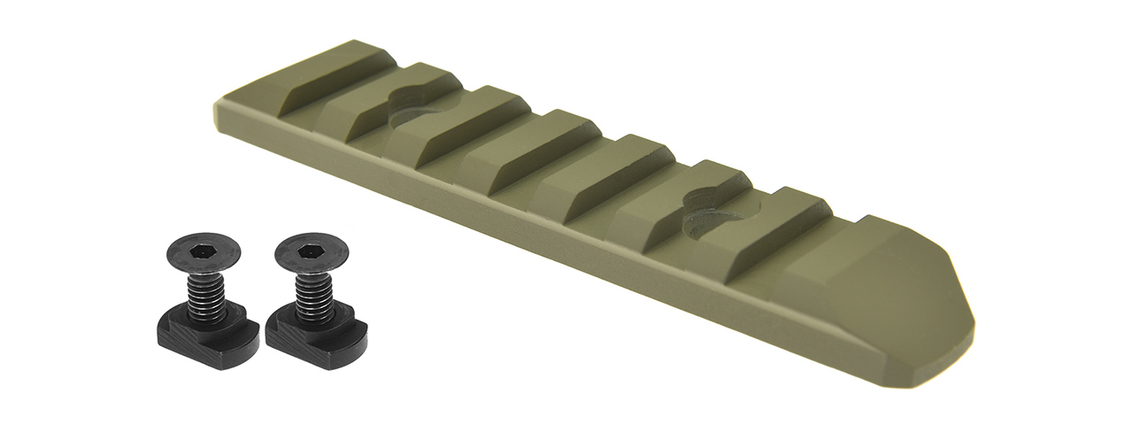 ATLAS CUSTOM WORKS 7-SLOT FULL METAL M-LOK PICATINNY RAIL SEGMENT (TAN) - Click Image to Close