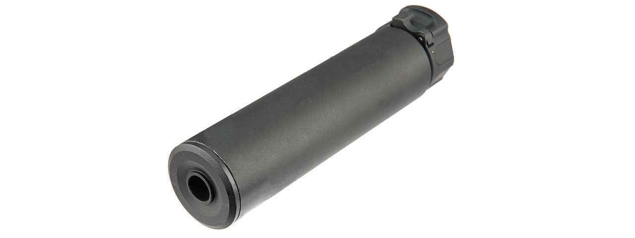 ATLAS CUSTOM WORKS FULL METAL SOCOM QD BARREL EXTENSION W/ FLASH HIDER [MINI] (BLACK) - Click Image to Close