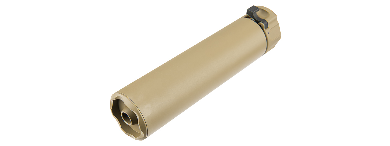 ATLAS CUSTOM WORKS FULL METAL SOCOM QD BARREL EXTENSION W/ FLASH HIDER (TAN) - Click Image to Close